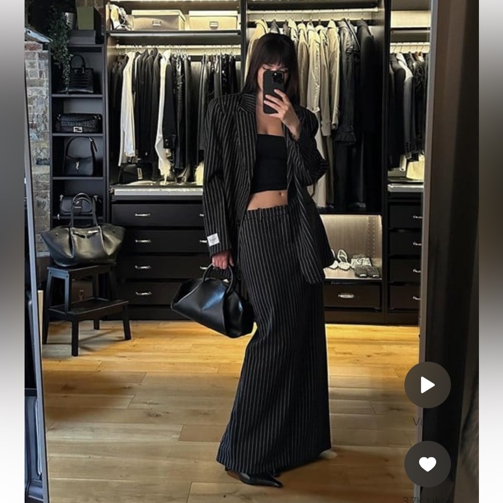 NA-KD Pinstripe Maxi Skirt